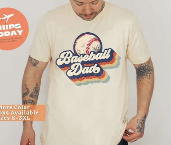 Baseball Dad Retro Shirt For Men – The Best Shirts For Dads In 2023 – Cool T-shirts