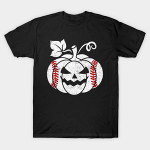 Baseball Player Scary Pumpkin Vintage Costume Halloween T-Shirt Baseball Player Scary Pumpkin Vintage Costume Halloween T-Shirt