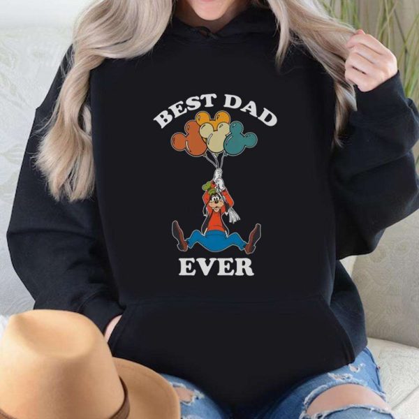 Best Dad Ever Goofy Dad With Mickey Balloon – Disney Shirts For Dads – The Best Shirts For Dads In 2023 – Cool T-shirts