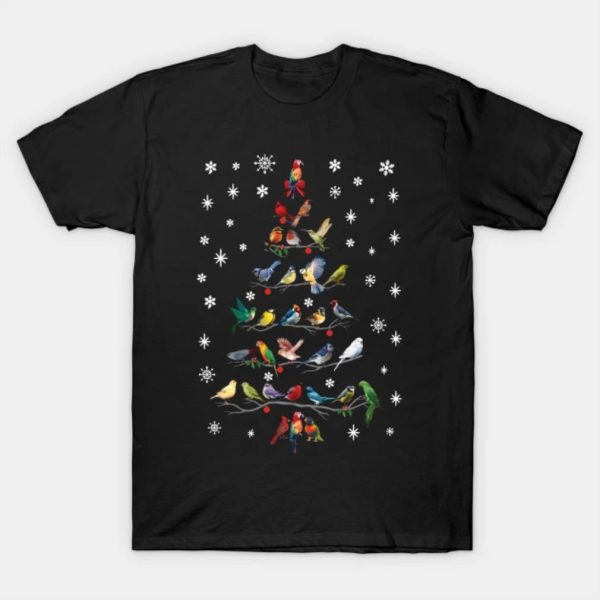 Bird tree Merry Christmas 2022 T-shirt