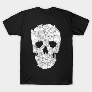 Cat Skull Halloween T-shirt Cat Skull Halloween T-shirt
