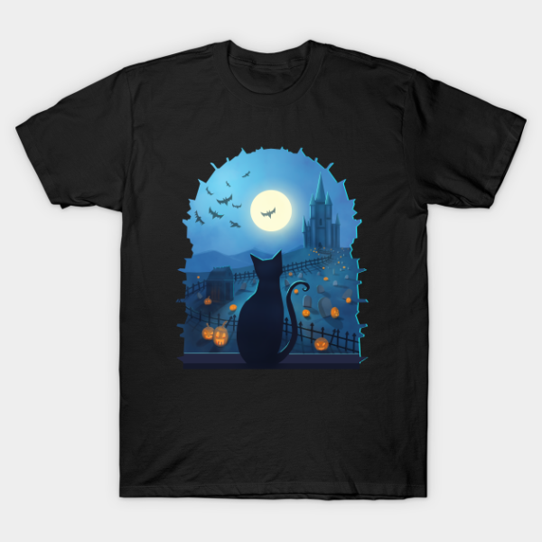 Cat Spooky Halloween T-Shirt