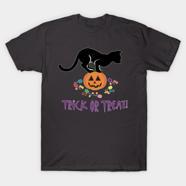 Cat Trick or Treat Halloween T-Shirt