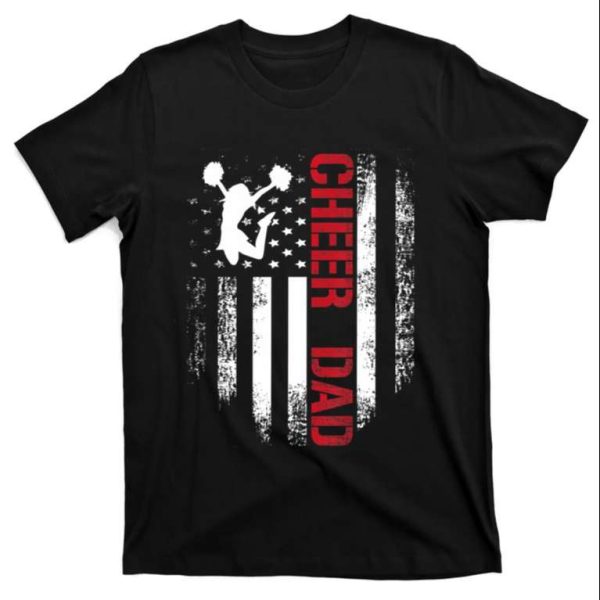 Cheer Dad American Flag Vintage T-Shirt – The Best Shirts For Dads In 2023 – Cool T-shirts