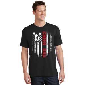 Cheer Dad American Flag Vintage T-Shirt – The Best Shirts For Dads In 2023 – Cool T-shirts