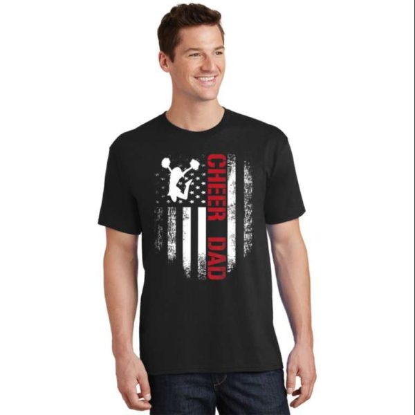 Cheer Dad American Flag Vintage T-Shirt – The Best Shirts For Dads In 2023 – Cool T-shirts