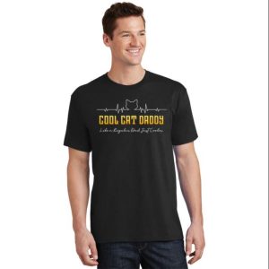 Cool Cat Daddy Heartbeat For Cat Lovers T-Shirt – The Best Shirts For Dads In 2023 – Cool T-shirts