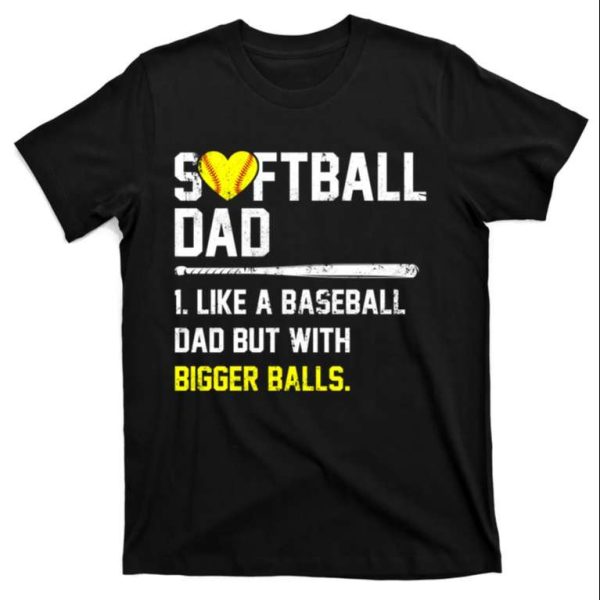 Cool Softball Dad Gift T-Shirt For Fathers Of Softball Players – The Best Shirts For Dads In 2023 – Cool T-shirts