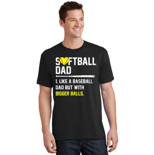 Cool Softball Dad Gift T-Shirt For Fathers Of Softball Players – The Best Shirts For Dads In 2023 – Cool T-shirts