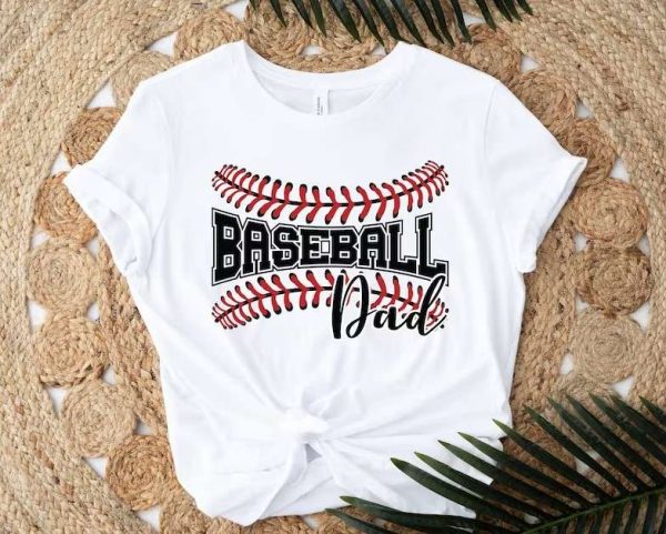 Cute Dad Baseball T-Shirt Sports Daddy Gift – The Best Shirts For Dads In 2023 – Cool T-shirts