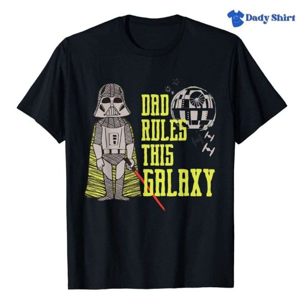 Cute Darth Vader Dad Rules This Galaxy – Star Wars Daddy Shirt – The Best Shirts For Dads In 2023 – Cool T-shirts