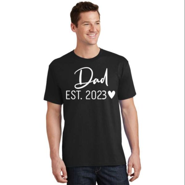 Dad EST. 2023 New Baby With Love T-Shirt – The Best Shirts For Dads In 2023 – Cool T-shirts