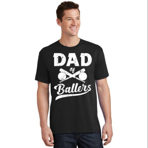 Dad Of Ballers Softball Dad Player T-Shirt – The Best Shirts For Dads In 2023 – Cool T-shirts