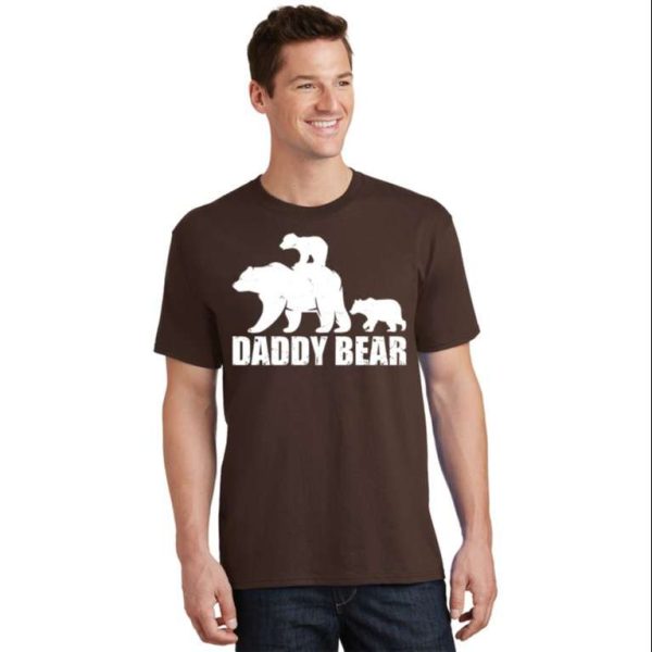 Daddy Bear With Twin Cubs T-Shirt – The Best Shirts For Dads In 2023 – Cool T-shirts