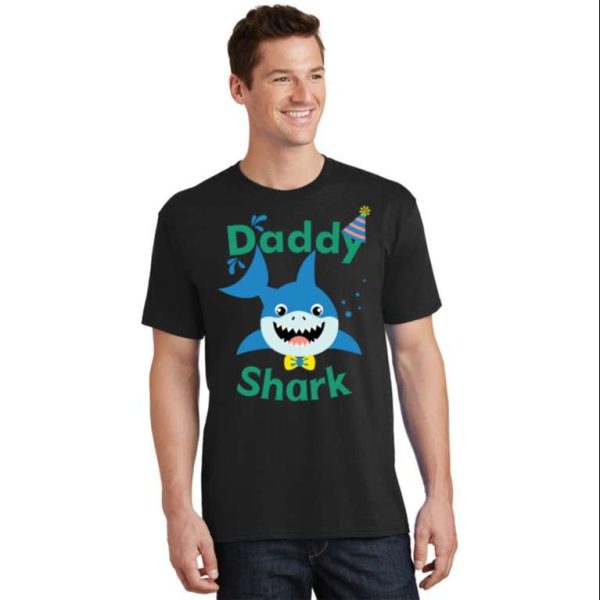 Daddy Shark Birthday Party Gift T-Shirt – The Best Shirts For Dads In 2023 – Cool T-shirts