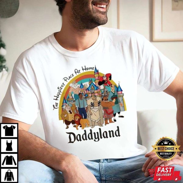 Daddyland The Happiest Place At Home – Disney Dad Shirt – The Best Shirts For Dads In 2023 – Cool T-shirts