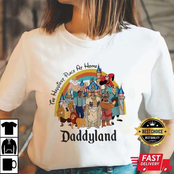 Daddyland The Happiest Place At Home – Disney Dad Shirt – The Best Shirts For Dads In 2023 – Cool T-shirts