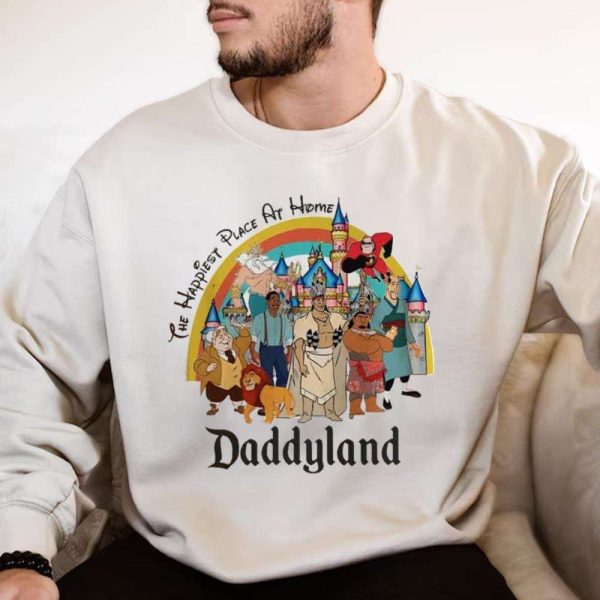 Daddyland The Happiest Place At Home – Disney Dad Shirt – The Best Shirts For Dads In 2023 – Cool T-shirts