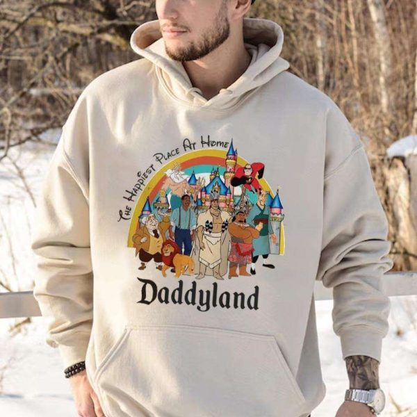 Daddyland The Happiest Place At Home – Disney Dad Shirt – The Best Shirts For Dads In 2023 – Cool T-shirts