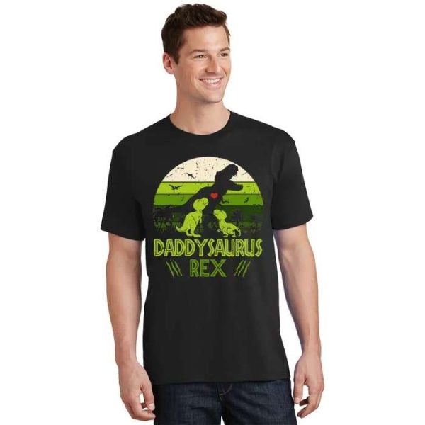Daddysaurus Rex Sunset Father And Son Dinosaur Shirts – The Best Shirts For Dads In 2023 – Cool T-shirts