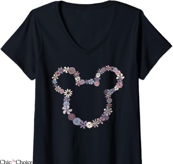 Disney Grandma T-shirt Floral Outline