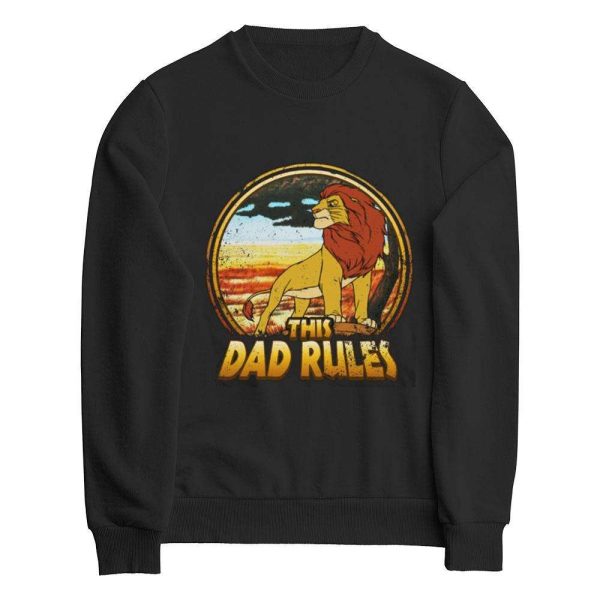 Disney Mufasa The Lion King This Dad Rules Tee Shirt – The Best Shirts For Dads In 2023 – Cool T-shirts