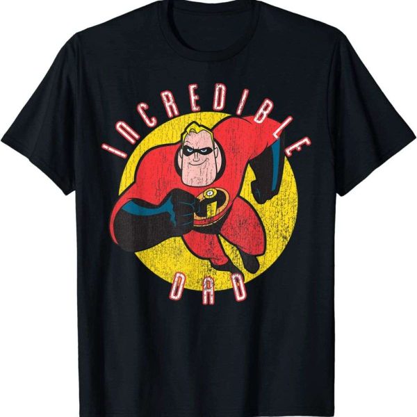 Disney Pixar Incredibles Mr Incredible Dad T-Shirt – The Best Shirts For Dads In 2023 – Cool T-shirts