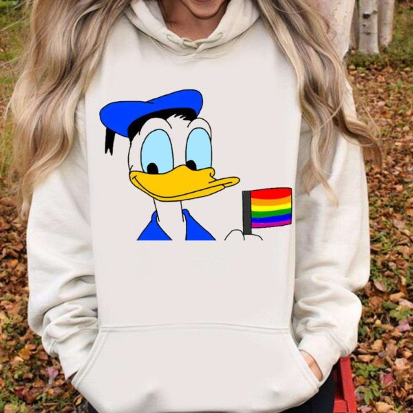 Donald Duck With Rainbow Flag Disney Lgbt Dad Shirt – The Best Shirts For Dads In 2023 – Cool T-shirts