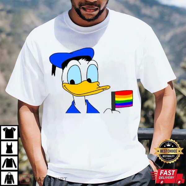 Donald Duck With Rainbow Flag Disney Lgbt Dad Shirt – The Best Shirts For Dads In 2023 – Cool T-shirts