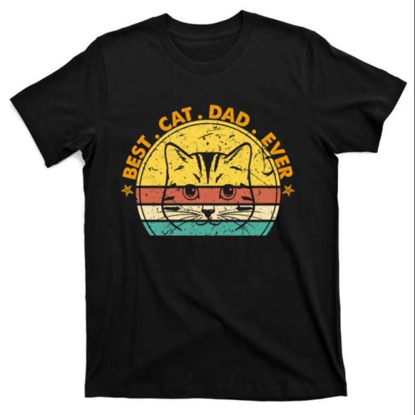 Face Cat Daddy Kitten Best Cat Dad Ever – Cat Daddy T-Shirt – The Best Shirts For Dads In 2023 – Cool T-shirts