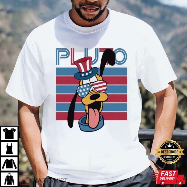 Fourth Of July American Flag Disney Pluto Dad Shirt – The Best Shirts For Dads In 2023 – Cool T-shirts