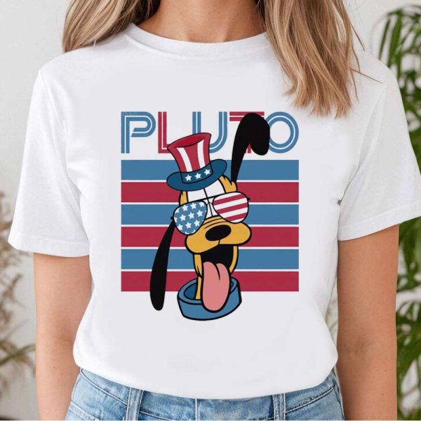 Fourth Of July American Flag Disney Pluto Dad Shirt – The Best Shirts For Dads In 2023 – Cool T-shirts