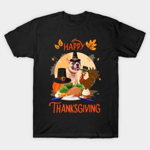 French bulldog Happy Thanksgiving Halloween T-shirt French bulldog Happy Thanksgiving Halloween T-shirt