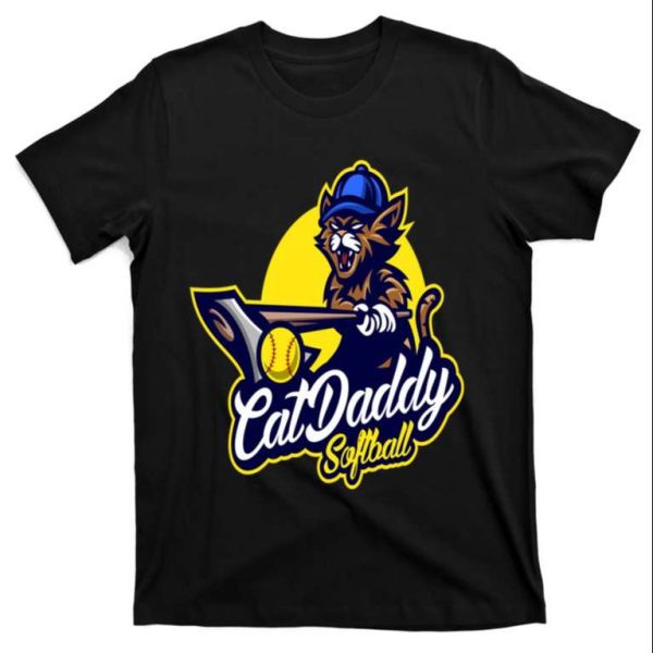 Funny Cat Daddy Softball T-Shirt – The Best Shirts For Dads In 2023 – Cool T-shirts