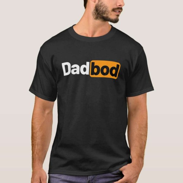 Funny Dad Bod Hub Logo T-Shirt – The Best Shirts For Dads In 2023 – Cool T-shirts