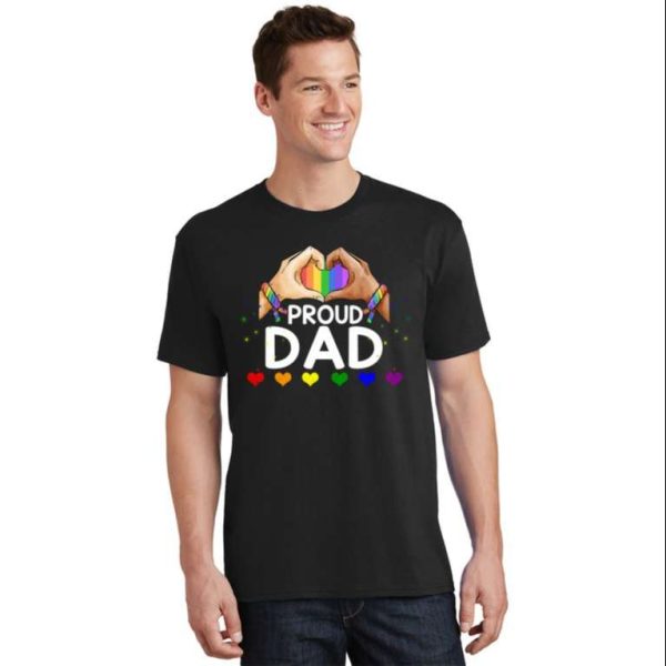 Funny Parades Rainbow Proud Dad LGBT Pride T-Shirt – The Best Shirts For Dads In 2023 – Cool T-shirts