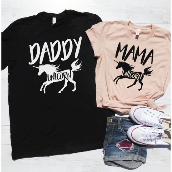 Funny Unicorn Mommy Daddy Shirts – The Best Shirts For Dads In 2023 – Cool T-shirts