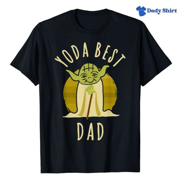 Funny Yoda Best Dad Cartoon – Star Wars Daddy Shirt – The Best Shirts For Dads In 2023 – Cool T-shirts
