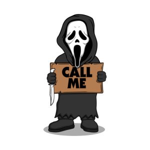 Ghostface call me Halloween T-shirt 1 Ghostface call me Halloween T shirt 2
