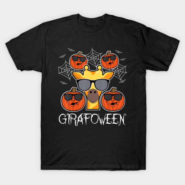 Halloween Giraffe with glasses pumpkin for Halloween Party T-shirt