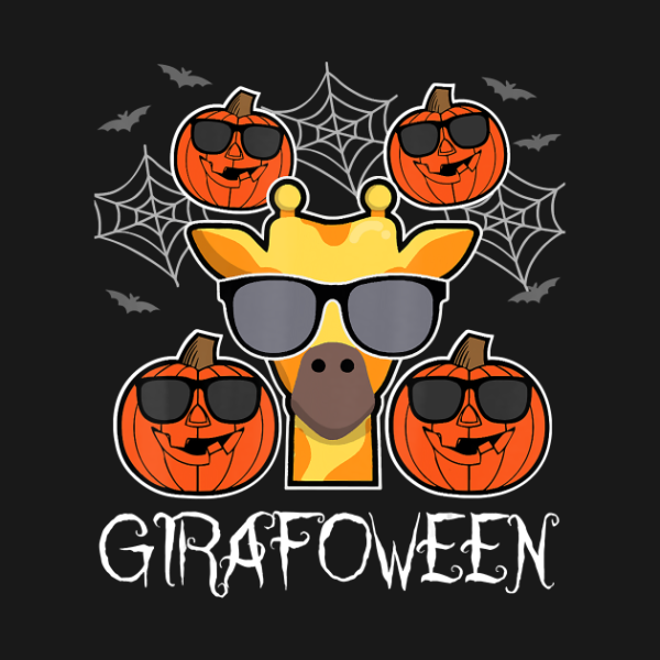 Halloween Giraffe with glasses pumpkin for Halloween Party T-shirt