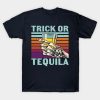 Halloween Trick or Tequila Blue Pumpkin T-Shirt