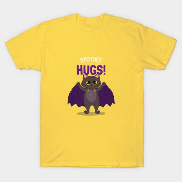 Halloween cute cat vampire spooky hugs t-shirt