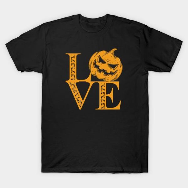 Halloween pumpkin love t-shirt