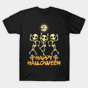 Happy Halloween Skeletons T shirt 1