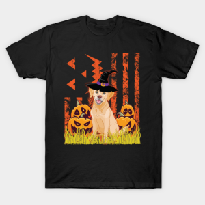 Happy Halloween US Flag Labrador Dog witch pumpkins T-shirt Happy Halloween US Flag Labrador Dog witch pumpkins T-shirt