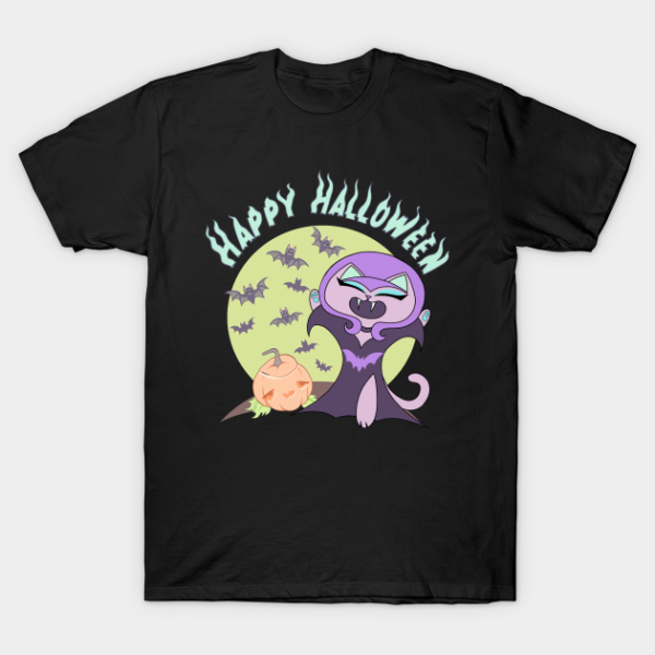 Happy Halloween Witch cat T-shirt