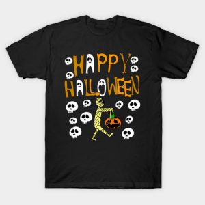 Happy Halloween mummy skulls T-shirt Happy Halloween mummy skulls T-shirt