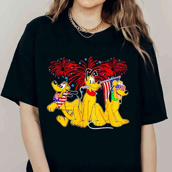 Happy The 4th Of July America Disney Pluto Dad Shirt – The Best Shirts For Dads In 2023 – Cool T-shirts