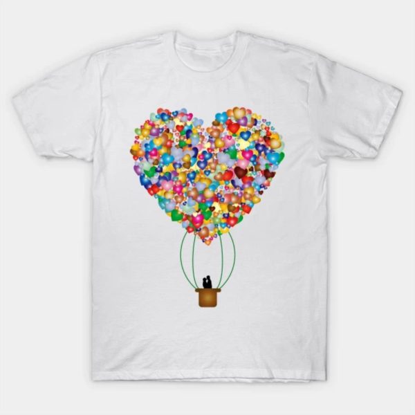 Happy Women’s Day heart hot air balloon funny 2023 T-shirt